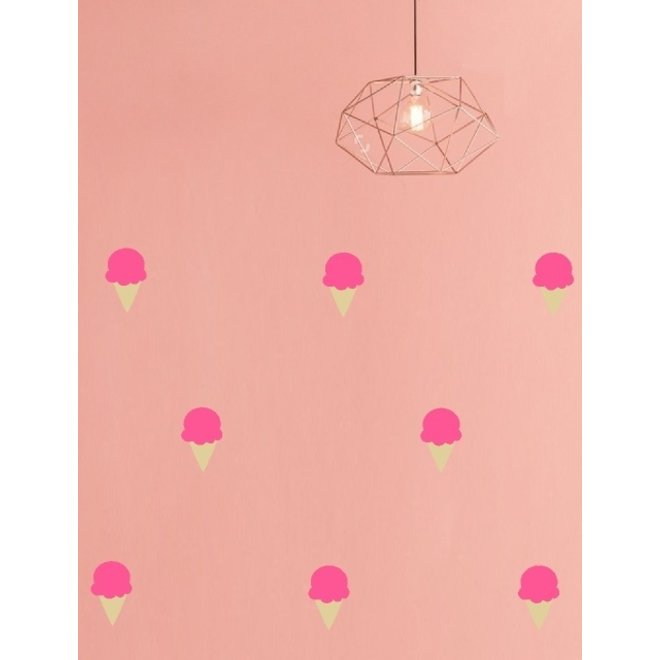 Muurstickers Kinderkamer Icecream Soft Pink