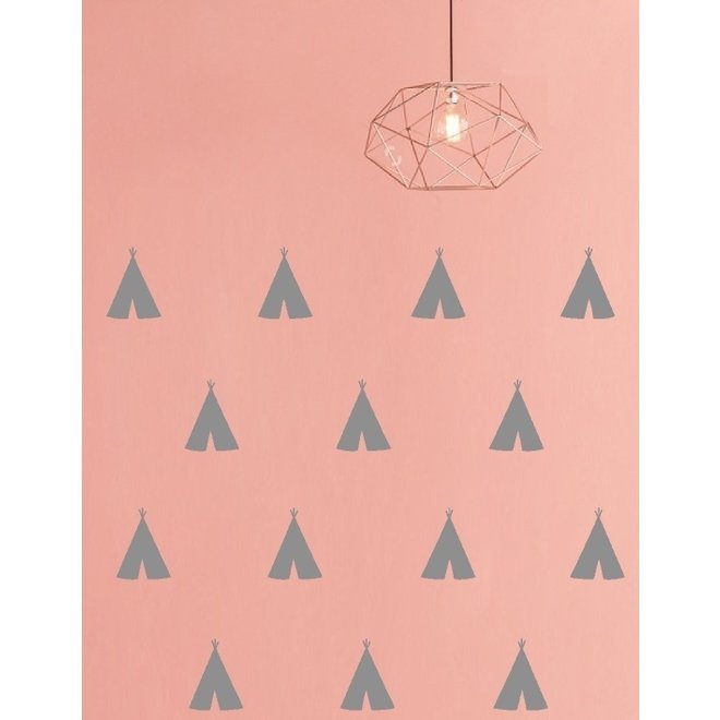 Muurstickers Kinderkamer "Tipi Zilver"