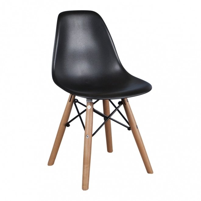 Kinderstoel Eames Zwart