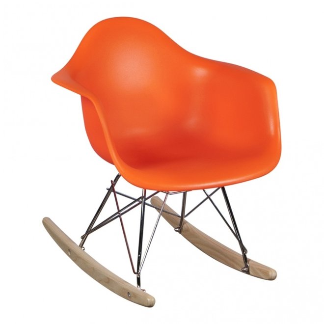 Schommelstoel voor kinderen Eames Junior Oranje