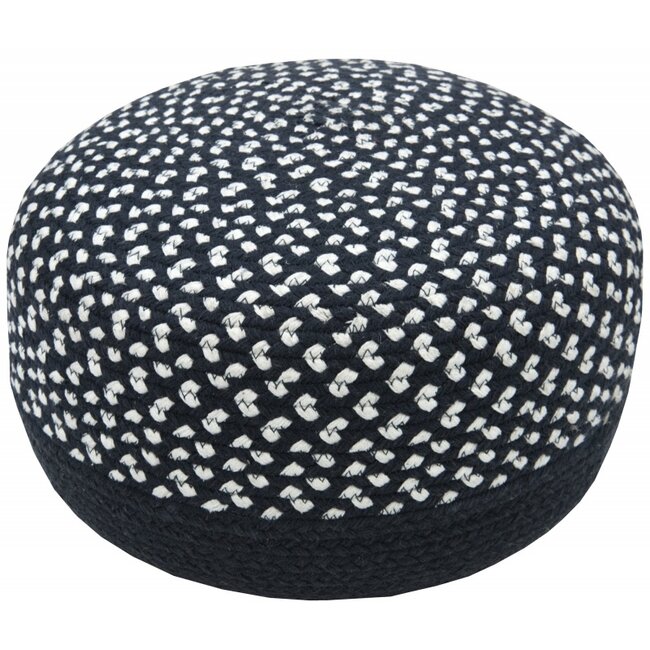 Nattiot Kinderkamer poef "Roundy Black & White" en 1 opbergmand "Charlie" white