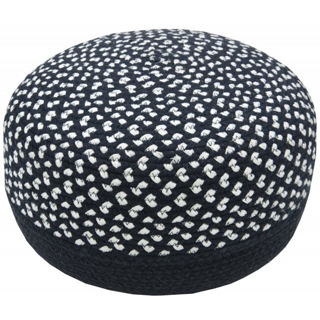 Nattiot Kinderkamer poef "Roundy Black & White" en 1 opbergmand "Charlie" black