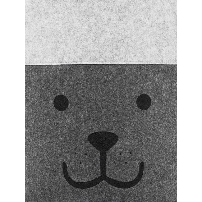 Jollein Opbergmand Kinderkamer Felt Bear Grey S van Jollein