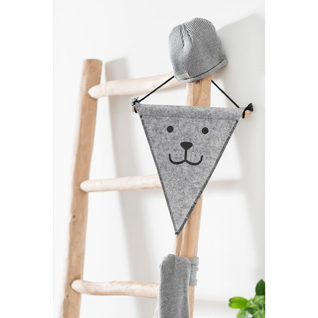 Jollein Kinderkamer Vlag felt Bear Grey van Jollein