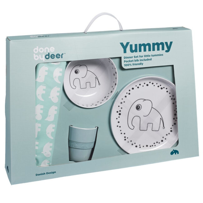 DoneByDeer Dinner Set Happy Dots Blue Done by Deer