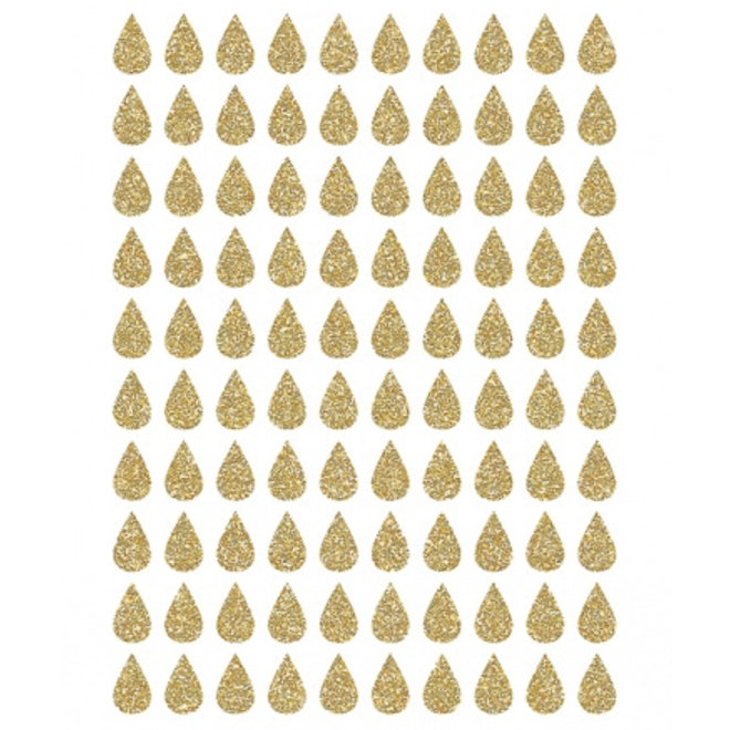 Muurstickers kinderkamer Drops Gold Glitter Lilipinso