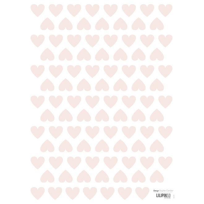 Muurstickers Kinderkamer Pink Hearts Lilipinso