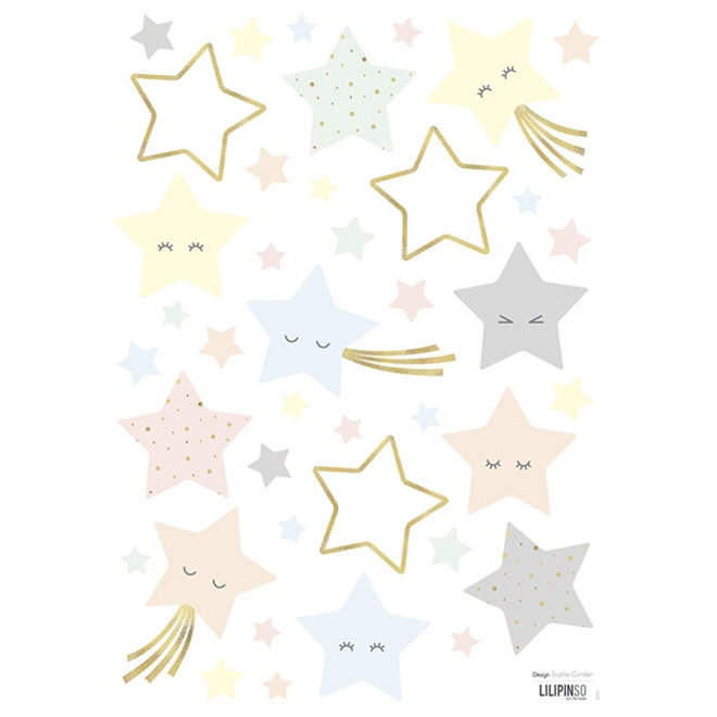 Muurstickers kinderkamer Laughing Stars Lilipinso