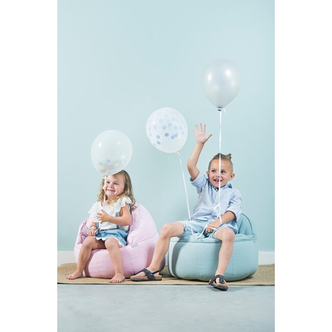 Jollein Fauteuiltje Beanbag rond Canvas Pink Jollein