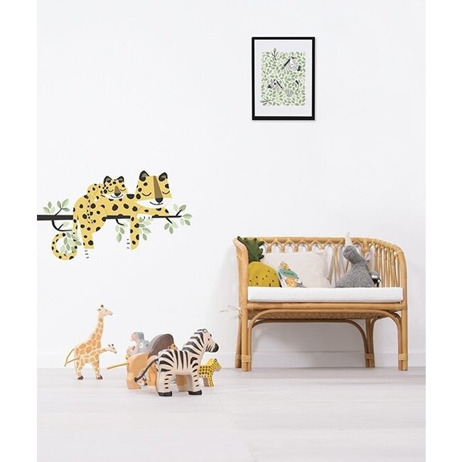 Lilipinso Muursticker Kinderkamer XL Cheetah Family Lilipinso