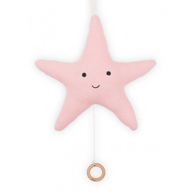 Jollein Muziekhanger Zeester Tiny Waffle Pink Jollein