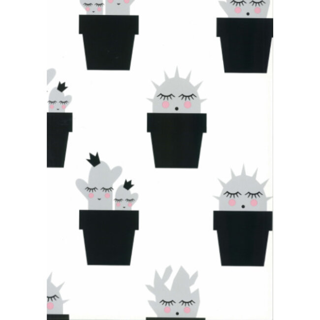 Fabs World Behang Kinderkamer Cactus Zwart Grijs Fabs World