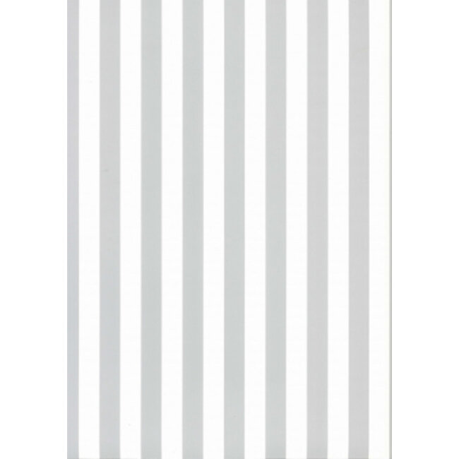 Fabs World Behang Kinderkamer Grijs / Wit gestreept Fabs World