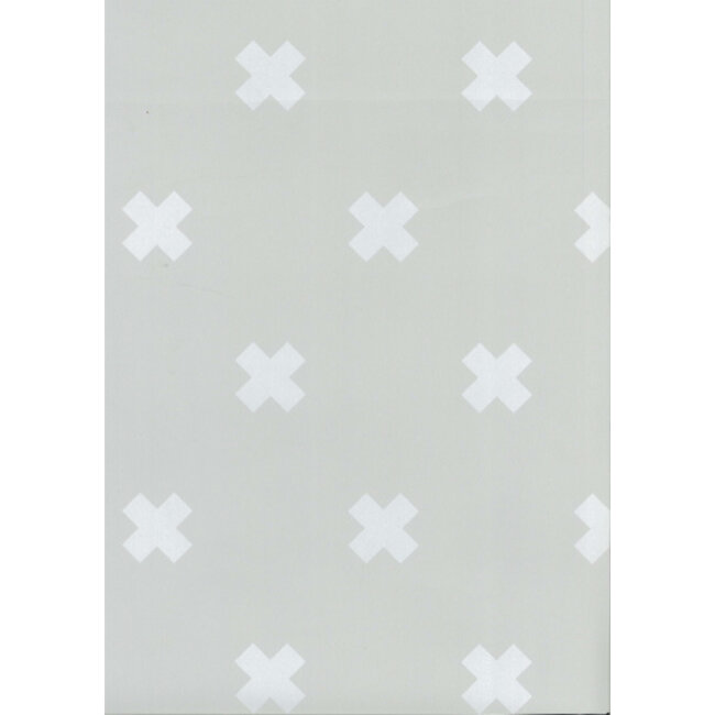 Fabs World Behang Kinderkamer Crosses Grijs/Wit Fabs World