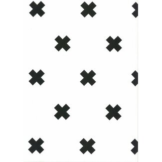Fabs World Behang Kinderkamer Crosses zwart/wit