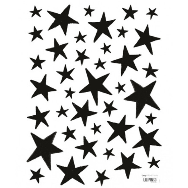 Muurstickers Kinderkamer Little Black Stars Lilipinso