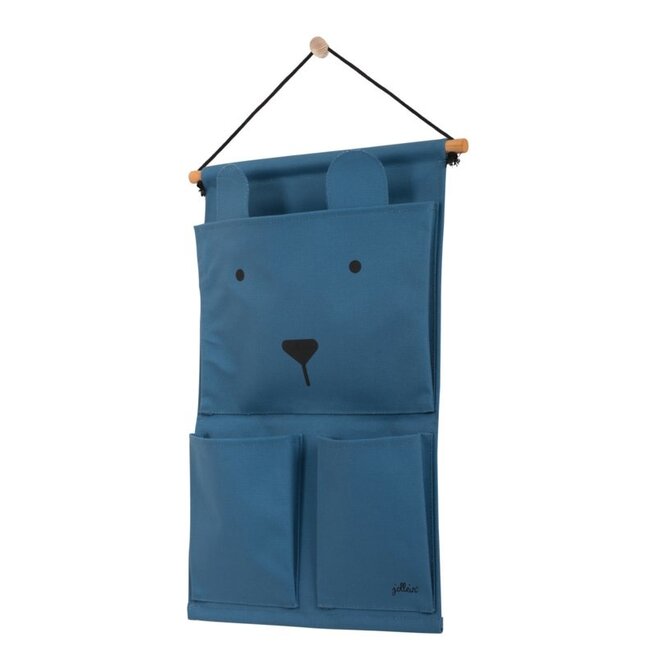 Jollein Wandorganizer Canvas Animal Club Steel Blue Jollein
