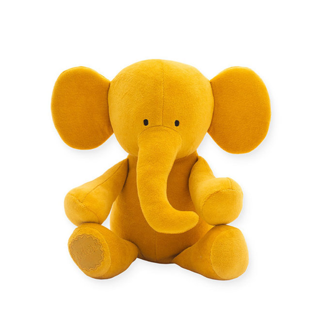 Knuffel Elephant Mustard Velvet Jollein