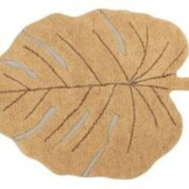 Lorena Canals Vloerkleed Kinderkamer Monstera Leaf Honey Lorena Canals