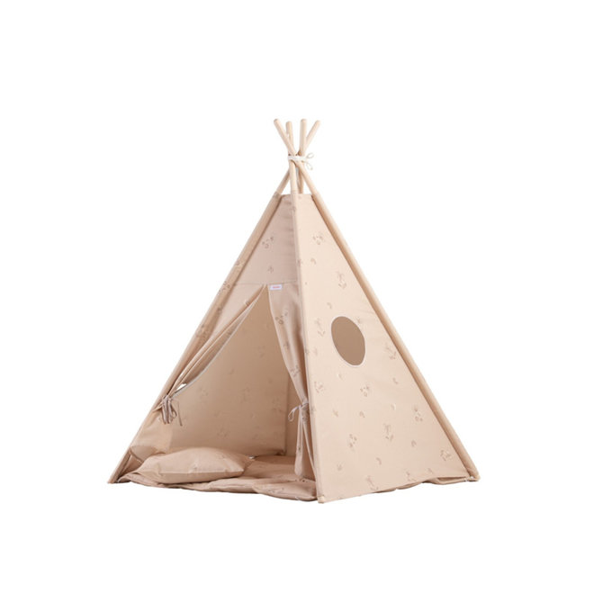 Dosering Bouwen Pastoor Tipi Tent / Speeltent Kinderkamer Powder Beige - www.lieffeling.nl