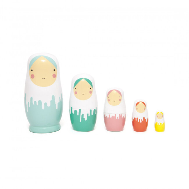 Petit Monkey Nesting Dolls Dripped Petit Monkey