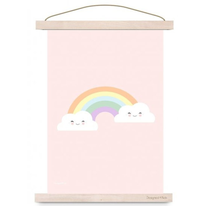 Kinderkamer Poster Pastel Cloud & Rainbow