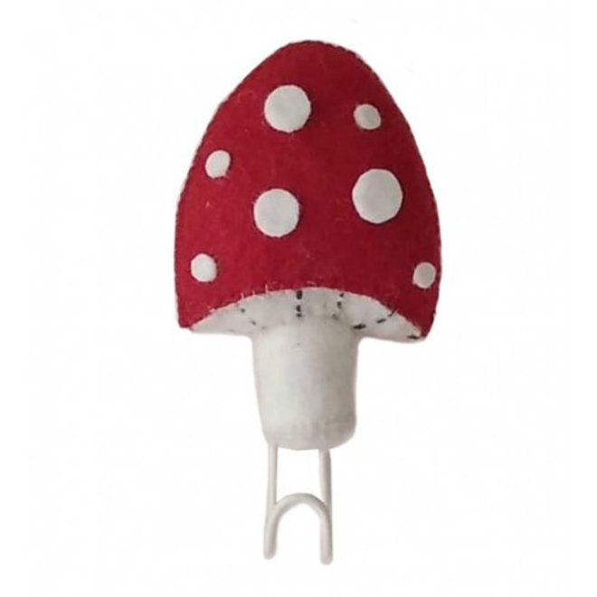 Wandhaakje Mushroom Red Fiona Walker