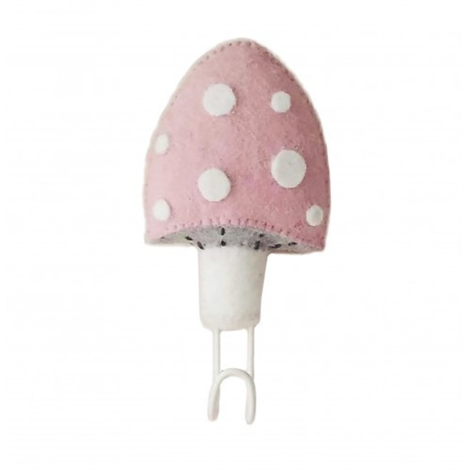 Wandhaakje Mushroom Pink Fiona Walker