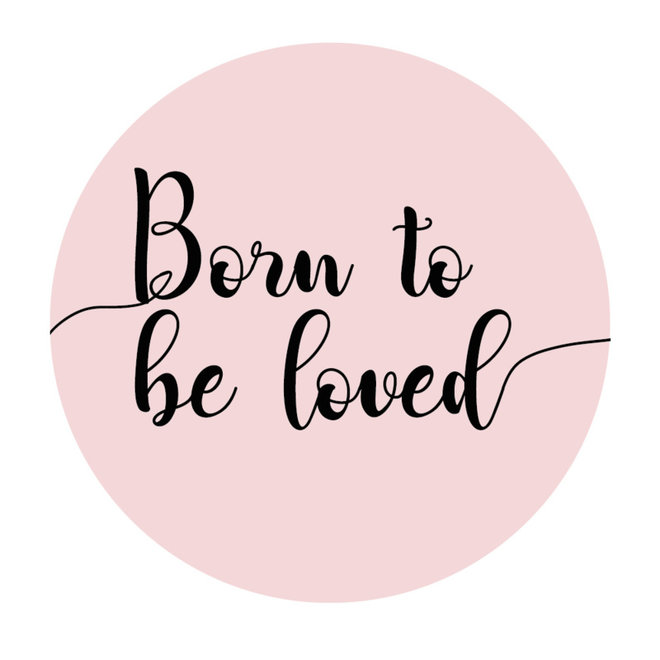 Muurcirkel Kinderkamer Born To Be Loved Roze