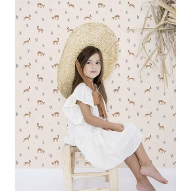 Lilipinso Behang Kinderkamer Playing Gazelles