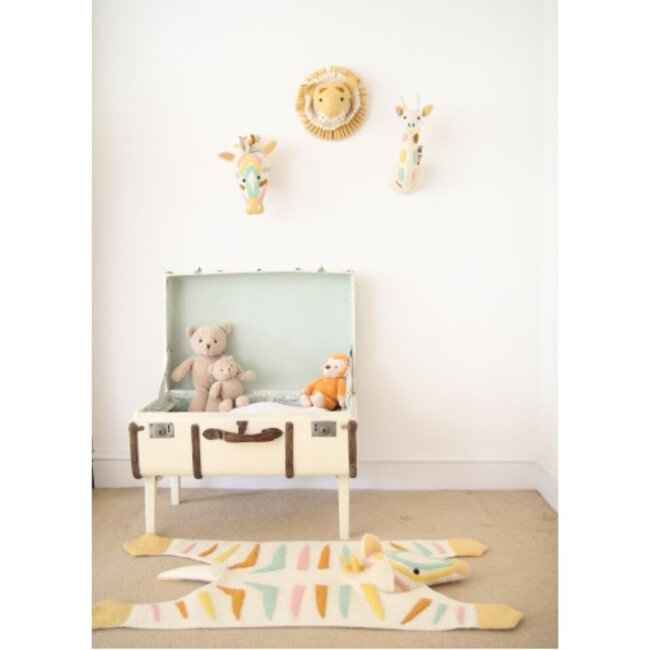 Fiona Walker Kinderkamer Vloerkleed Naturel Pastel Zebra Fiona Walker