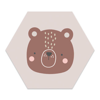 Label2X Muurhexagon Kinderkamer Lieve Beer