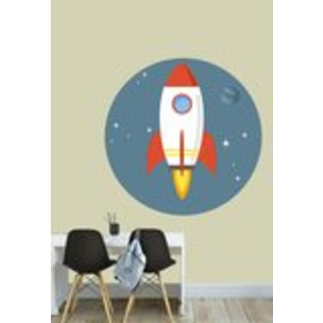 Designed4kids Muurcirkel Kinderkamer Space Rocket