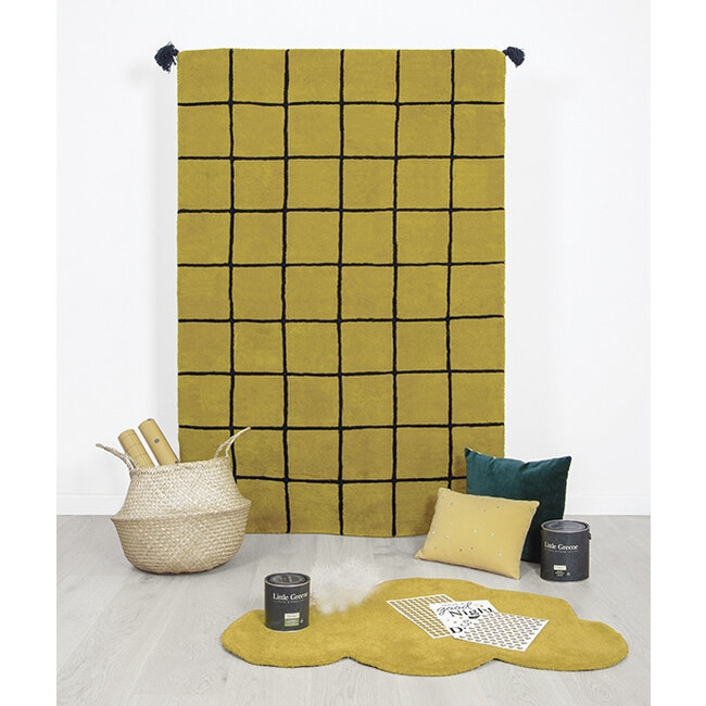 Lilipinso Vloerkleed Kinderkamer Wolk Mustard van Lilipinso