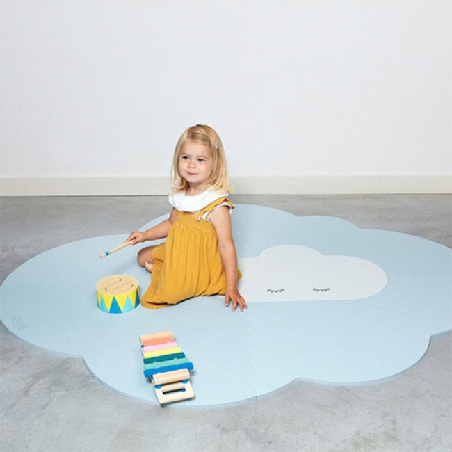 Quut Speelmat Kinderkamer Head in the Clouds L Dusty Blue Quut