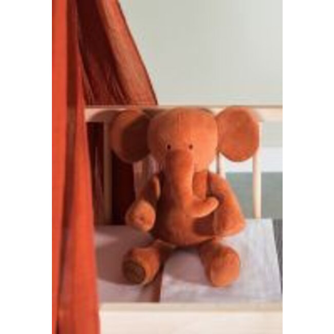 Jollein Knuffel Elephant Velvet Rust Jollein