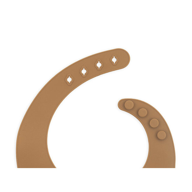 Jollein Siliconen Slabber met opvangbakje Caramel Jollein