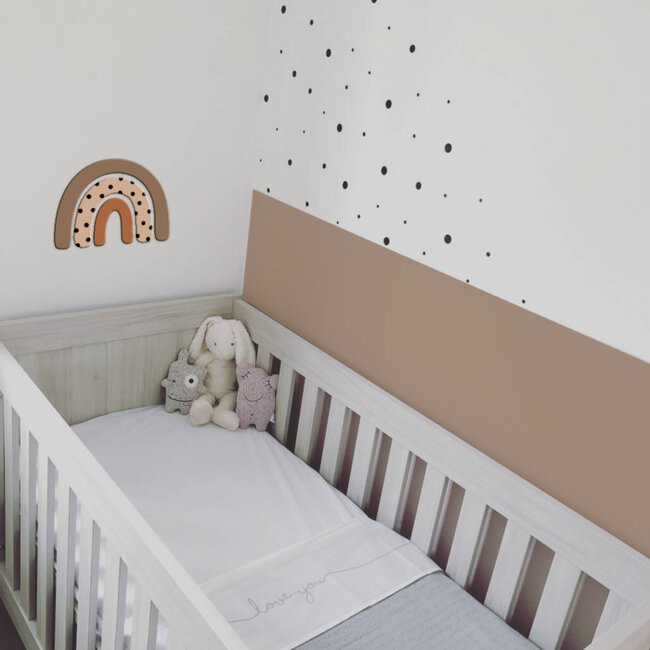 Label2X Wandfiguur Kinderkamer Regenboog Dots