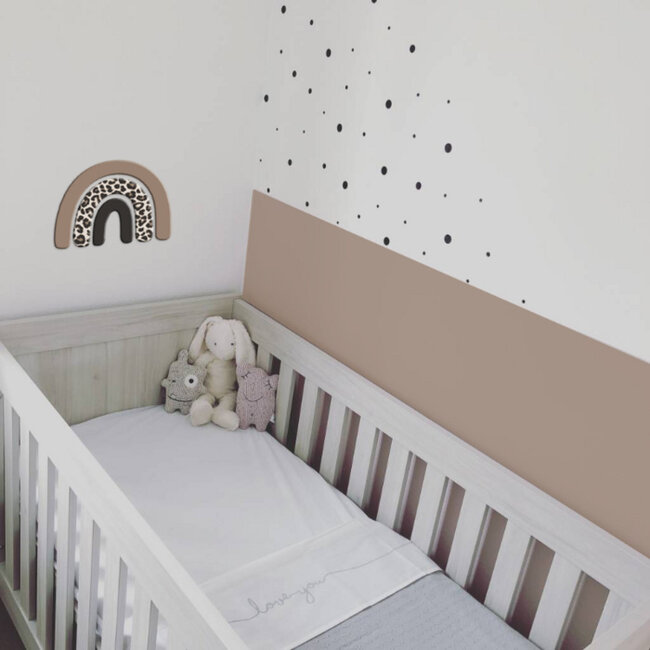 Label2X Wandfiguur Kinderkamer Regenboog Leopard