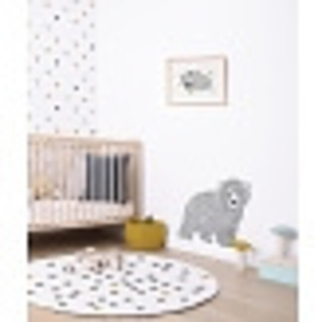 Lilipinso Behang Kinderkamer Triangles Blue Grey Beige