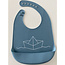 Jut & Julie Siliconen Slabber Blauw met wit Bootje