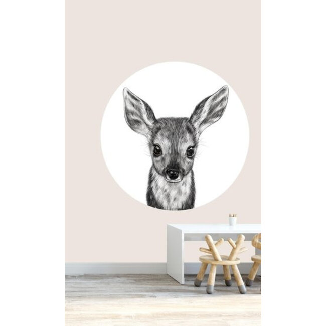 Designed4kids Muurcirkel Kinderkamer Bosdieren Hert