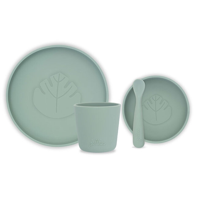 Jollein Dinerset Siliconen Ash Green Jollein