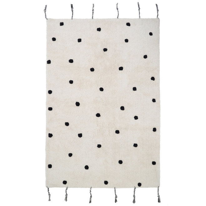 Kinderkamer Vloerkleed Dots Black