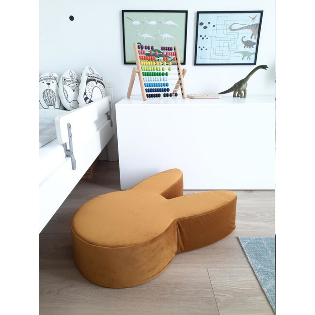 Poef / Kussen Kinderkamer Bunny Okergeel