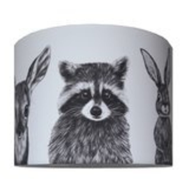 Designed4kids Hanglamp Kinderkamer Bosdieren zwart-wit