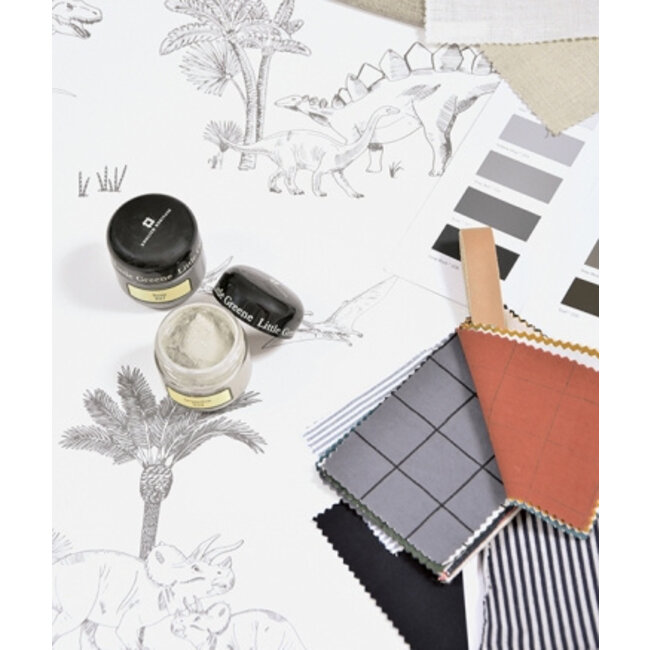 Lilipinso Behang Kinderkamer Monochrome Dinosaurs Seamless Pattern