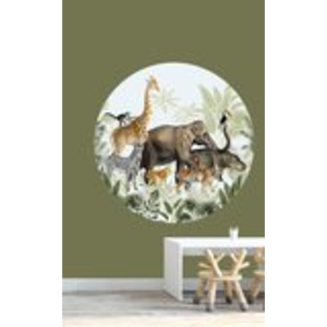 Designed4kids Behangcirkel Kinderkamer Jungle Parade