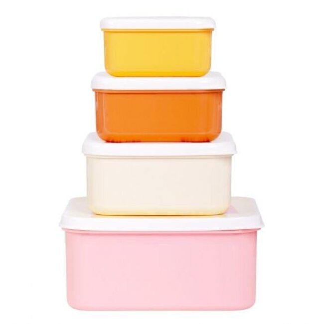 A Little Lovely Company Lunch & snack box set Regenbogen A Little Lovely Company