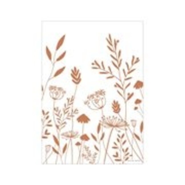 Little Dutch Poster Kinderkamer Dubbelzijdig Wild Flowers Rust